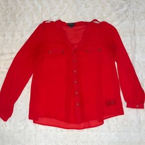 Forever 21 + red button up blouse